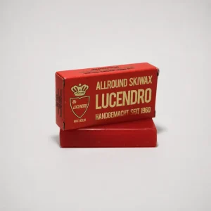 Lucendro Original 60 g ski wax with historic packaging
