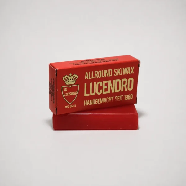 Lucendro Original 60 g Skiwachs mit historischer Verpackung